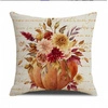 ECARLA Jesień poszewka na poduszkę 45x45cm Dynia Kwiaty POD184