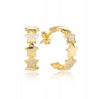 ECARLA kolczyki wiszące ze stali szlachetnej platerowanej złotem KST3314