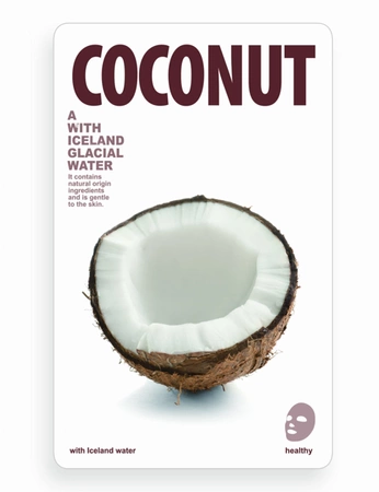 CONNY Iceland Water maseczka rozświetlająca Coconut płat