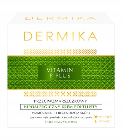 DERMIKA Vitamin P Plus półtłusty krem do twarzy hipoalergiczny 50ml