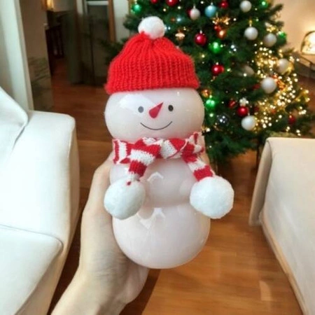 ECARLA butelka świąteczna Bałwanek z szalikiem i czapeczką BD40