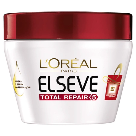 LOREAL Elseve Total Repair 5 maska do włosów z serum wypełniającym 300ml