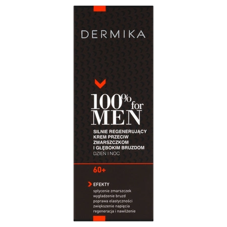 DERMIKA 100% For Men krem do twarzy przeciw zmarszczkom i bruzdom 60+ 50ml