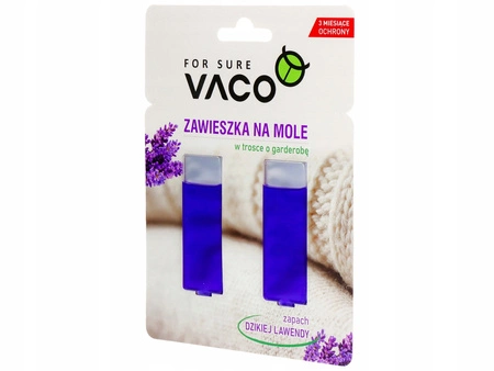 VACO zawieszka na mole odzieżowe zapach Dzikiej Lawendy 2x4,5ml