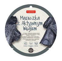 PUREDERM Collagen Mask maska do twarzy w płacie z Aktywnym Węglem 18g