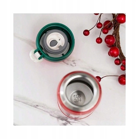 ECARLA bidon termos świąteczny zimowy 500ml Czarny BD39CZ