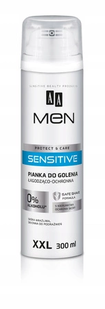 AA Men Sensitive Care pianka do golenia XXL łagodząco-ochronna 300ml 