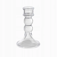 ECARLA świecznik dekoracyjny szklany Glamour 13cm SW17