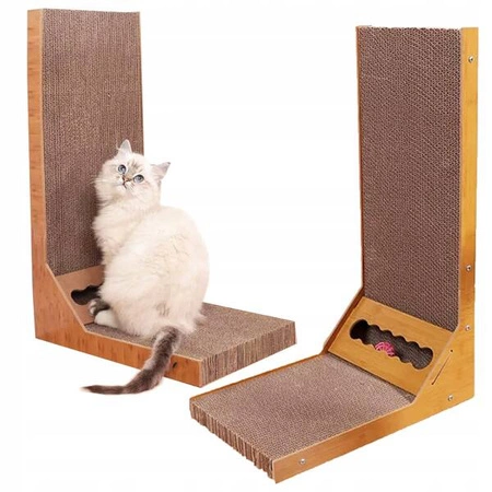 ECARLA drapak dla kota tekturowy z zabawką piłką 40x26x60cm KOT11