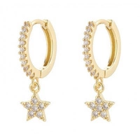 ECARLA kolczyki ze stali szlachetnej pozłacanej KST3137