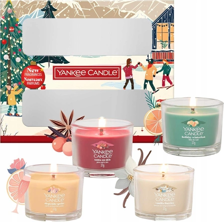 YANKEE CANDLE Apres Ski zestaw świec 4x mini słoiczek 4x37g