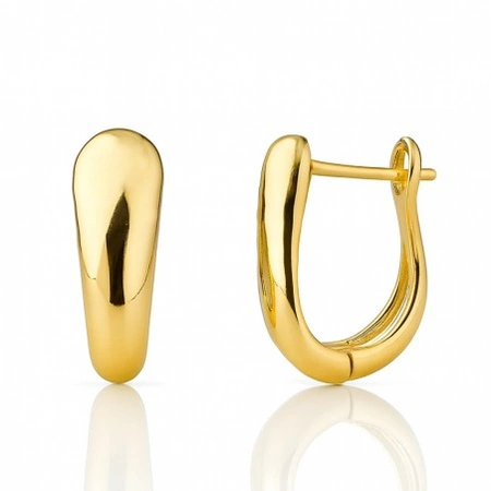 ECARLA kolczyki ze stali szlachetnej platerowanej 14k złotem KST3434