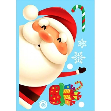 ECARLA naklejki na szybę świąteczne kolorowe 1 arkusz 20x30cm NKD18