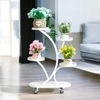 ECARLA kwietnik stojak na kwiaty metalowy na kółkach 50x25x80cm SZ43B