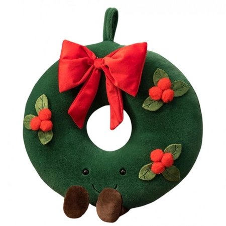 ECARLA poduszka świąteczna welurowa 45cm ŚWIĄTECZNY WIANEK PDS18