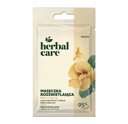 FARMONA Herbal Care Vegan maseczka do twarzy rozświetlająca Kofeina Nasturcja 7g 