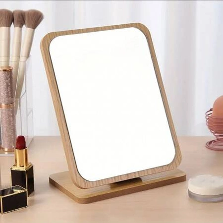 ECARLA lusterko kosmetyczne stojące prostokątne drewniane L8BR