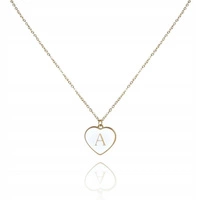 ECARLA naszyjnik ze stali szlachetnej pozłacanej Literka A NST2058A