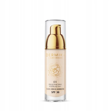 DERMIKA Luxury Ceramides pielęgnacyjny podkład 4w1 SPF30 01 30ml
