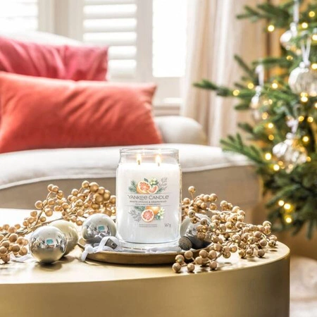 YANKEE CANDLE Signature Duża świeca w słoiku WHITE SPRUCE & GRAPEFRUIT 567g