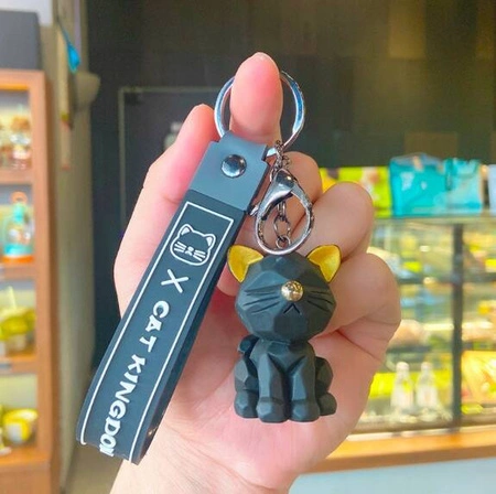 ECARLA brelok do kluczy KOT Czarny BRL235