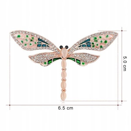 ECARLA broszka kryształowa Ważka BZ95