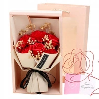 ECARLA bukiet zapachowych kwiatów mydlanych w pudełku 6szt Czerwone BUK09CZE