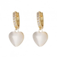 ECARLA kolczyki ze stali szlachetnej platerowanej 14k złotem SERCE KST3332