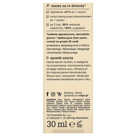 TOŁPA Dermo Face Enzyme serum do twarzy enzymatyczne, nawilżające 30ml