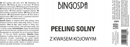 BINGOSPA peeling do ciała solny z Kwasem Kojowym 580g