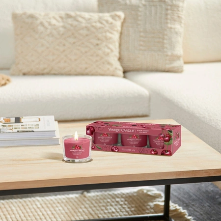 YANKEE CANDLE Signature Mini Zestaw 3 świec w słoiku BLACK CHERRY 3x37g