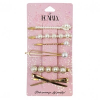 ECARLA zestaw eleganckich wsuwek do włosów Złote SP206 6szt