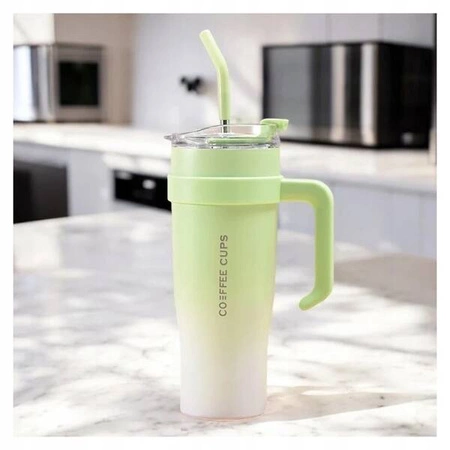 ECARLA kubek termiczny z uchwytem i rurką 1200ml Miętowy BD23ZIE