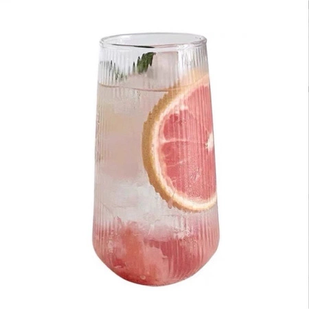 ECARLA szklanka ryflowana duża do drinków 500ml 6cmx14cm SZK151