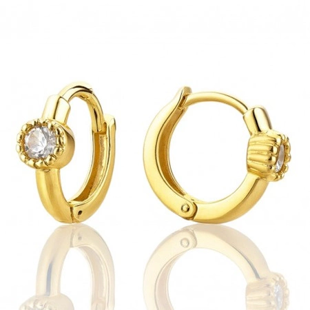 ECARLA kolczyki ze stali szlachetnej platerowanej 14k złotem KST3422