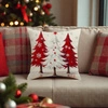 ECARLA Zima Świąteczna poszewka na poduszkę Boho 45x45 TRZY CHOINKI POD243