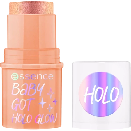 ESSENCE Baby Got Holo Glow rozświetlacz do twarzy w sztyfcie 10 Holy Apricotly 5g
