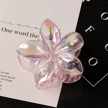 ECARLA spinka-klamra do włosów kwiat Moana Ombre różowa opalizująca SP317