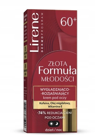 LIRENE Złota Formuła Młodości krem pod oczy 60+ wygładzająco-rozjaśniający 15ml