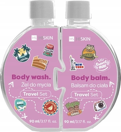 HISKIN Puzle Travel Body zestaw podróżny [żel + balsam do ciała] 2x90ml