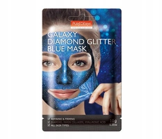 PUREDERM Galaxy Diamond Glitter maska do twarzy w płacie Blue 10g