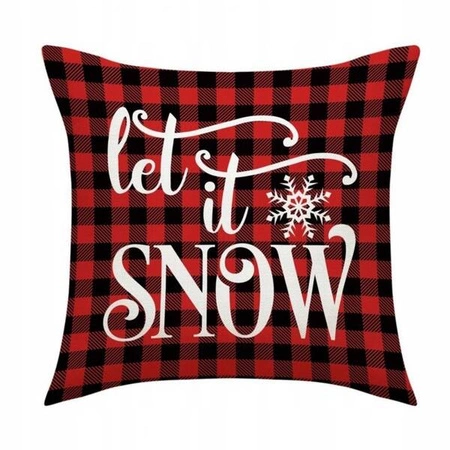 ECARLA Zima świąteczna poszewka na poduszkę 45x45cm Let it Snow POD122 