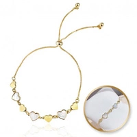 ECARLA bransoletka na rękę ze stali chirurgicznej pozłacanej SERCA BST1532