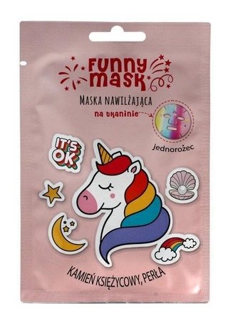 MARION Funny Mask nawilżająca maska na tkaninie do twarzy Jednorożec