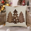 ECARLA Zima Świąteczna poszewka na poduszkę Boho 45x45 TRZY CHOINKI POD210