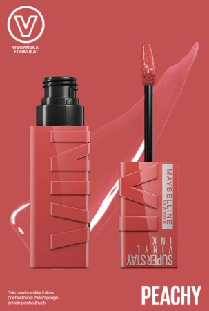MAYBELLINE Super Stay Vinyl Ink pomadka do ust 015 Peachy 4,2ml