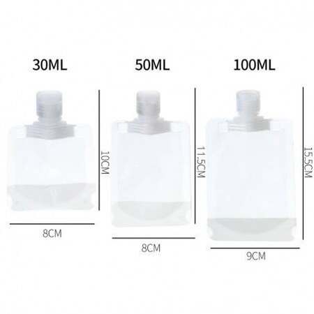 ECARLA zestaw podróżnych pojemniczków, woreczki na kosmetyki AK04 3szt