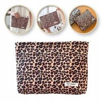 ECARLA kosmetyczka jednokomorowa materiałowa Panterka Brązowa KS119BR