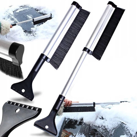 ECARLA skrobaczka do szyb teleskopowa ze szczotką SKROB05