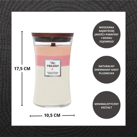 WOODWICK Trilogy duża świeca w słoiku BLOOMING ORCHARD 610g